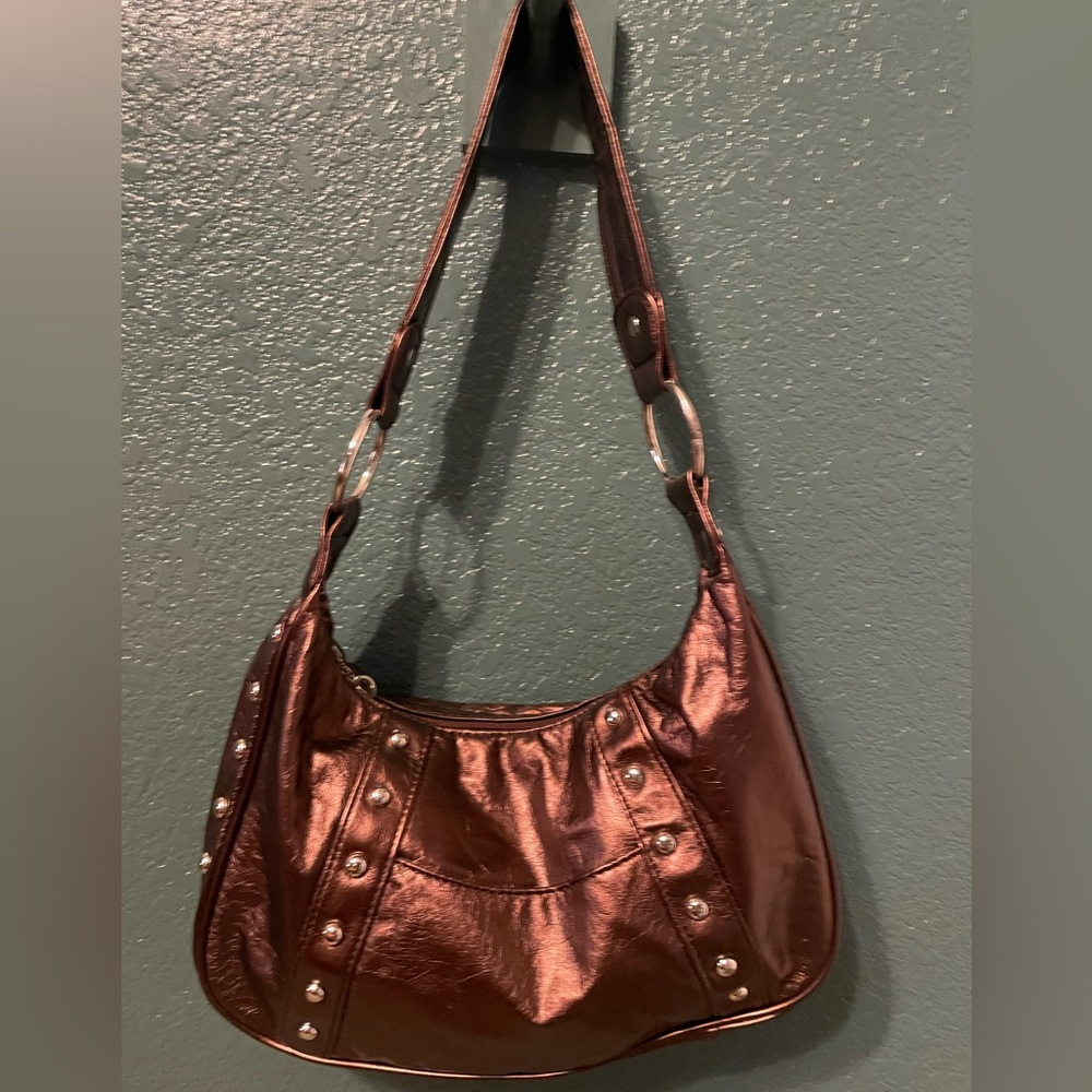 Elegant bronze/brown Y2K style shoulder bag